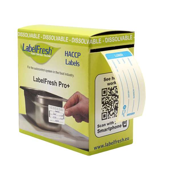 Image de ETIQUETTES LABELFRESH SOLUBLE PRO LUNDI (FTS60X30MM) X250