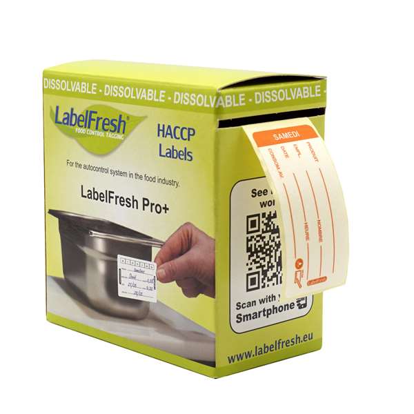 Image de ETIQUETTES LABELFRESH SOLUBLE PRO SAMEDI (FTS60X30MM) X250