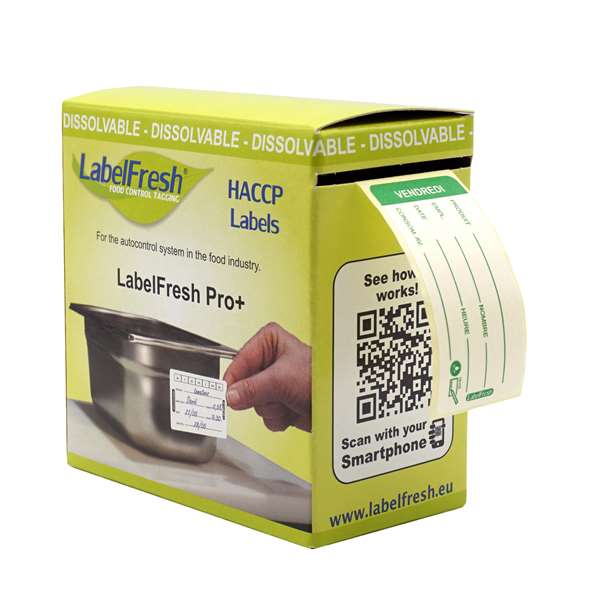 Image de ETIQUETTES LABELFRESH SOLUBLE PRO VENDREDI (FTS60X30MM) X250