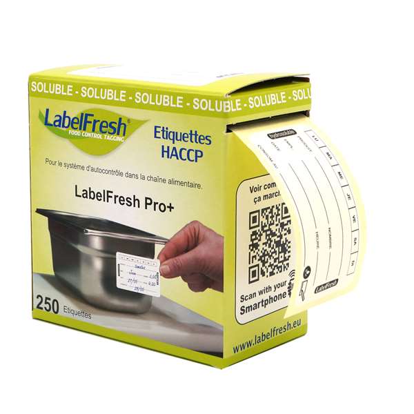 Image de ETIQUETTES SOLUBLES LABELFRESH PRO+ (FTS70X40MM) X250