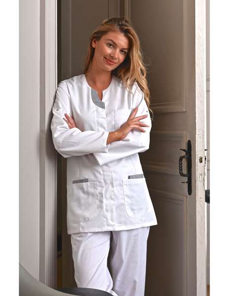 Image de TUNIQUE LILA MR BLANC TENCEL/POLY50/50 195GRS T.3