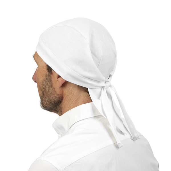 Image de COUVRE-CHEF BANDANA COTON BLANC