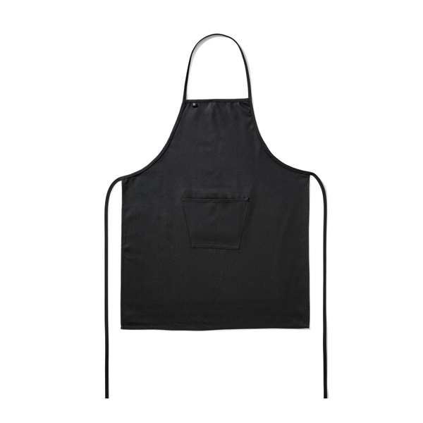 Image de TABLIER DE SERVICE AVEC BAVETTE&POCHE NOIR (FTS75X90CM)