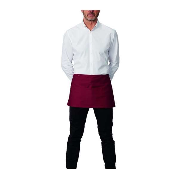 Image de TABLIER DE SERVICE COURT A POCHE BORDEAUX (FTS65X30CM)