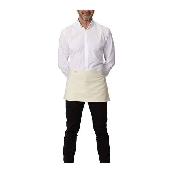 Image de TABLIER DE SERVICE COURT A POCHE ECRU (FTS65X30CM)