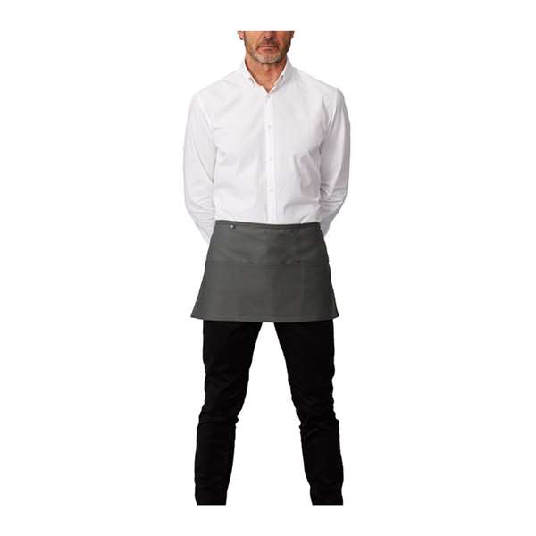 Image de TABLIER DE SERVICE COURT A POCHE GRIS (FTS65X30CM)