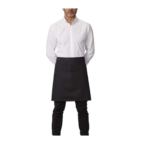 Image de TABLIER DE SERVICE SANS BAVETTE A POCHE NOIR (FTS75X50CM)