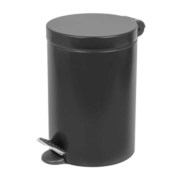 Image de POUBELLE A PEDALE 3L METAL NOIR MAT
