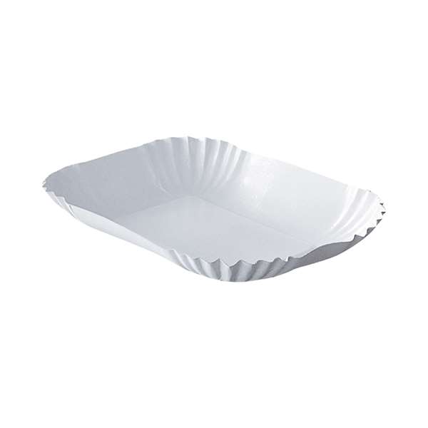 Image de PLATEAU RECTANGULAIRE SNACK BLANC (FTS130X180X30MM) X250