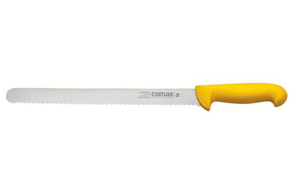Image de COUTEAU A CHARCUTERIE JAUNE LONG.300MM