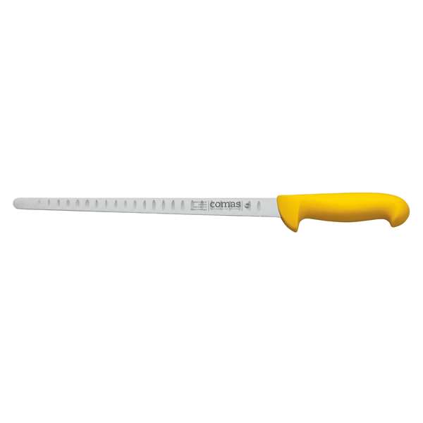 Image de COUTEAU A JAMBON JAUNE LONG.280MM
