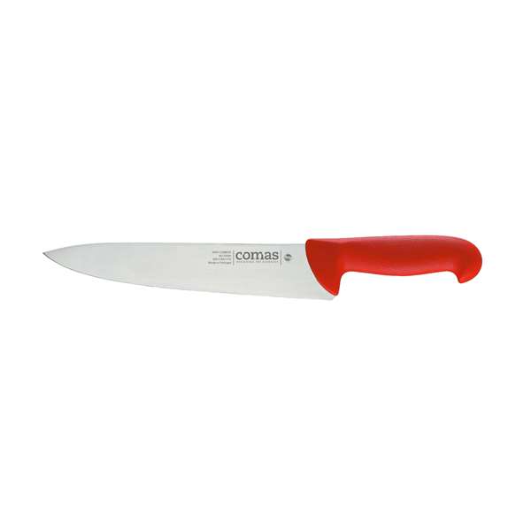 Image de COUTEAU DE CUISINE ROUGE LONG.180MM