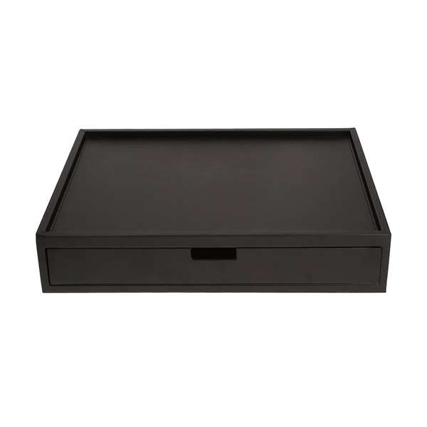 Image de PLATEAU CHARME LARGE AVEC TIROIR NOIR