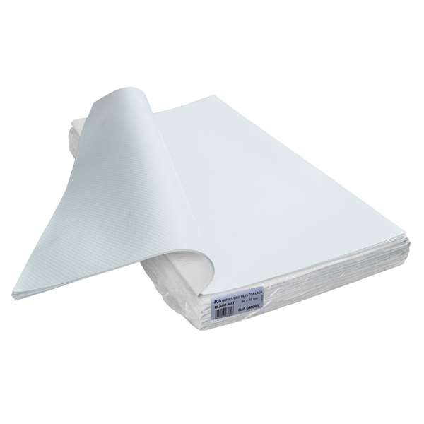 Image de NAPPE PAPIER GAUFRÉ BLANC MAT 60X60CM X400