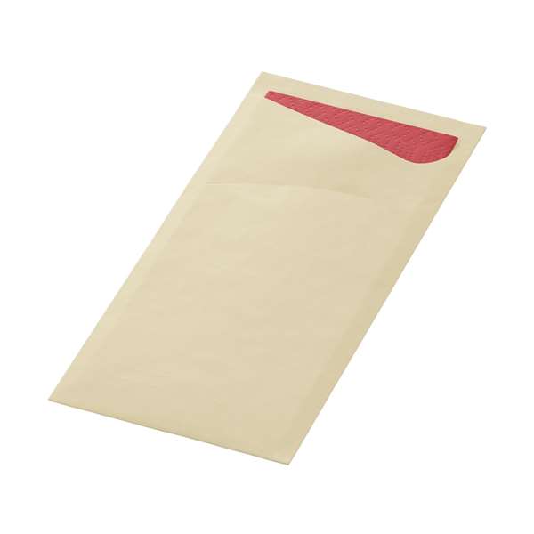 Image de SACCHETTO CREME SERVIETTE OUATE BORDEAUX 2P 33X33CM X500