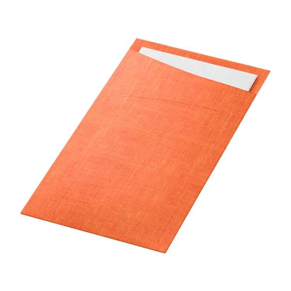 Image de SACCHETTO SUN ORANGE SERVIETTE DUNISOFT BLANCHE 32X40CM X240
