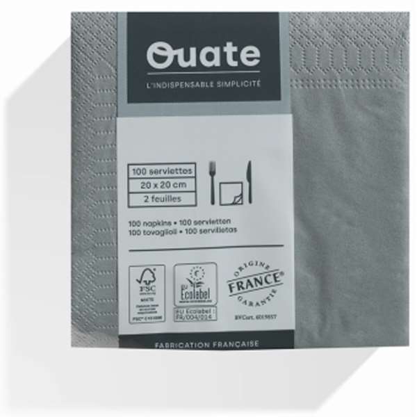 Image de SERVIETTE OUATE BETON 2P 20X20CM X1800