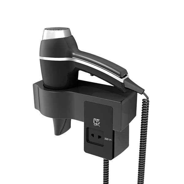 Image de SÈCHE-CHEVEUX ALTEO NOIR 1875 W + SUPPORT PRISE RASOIR MONO