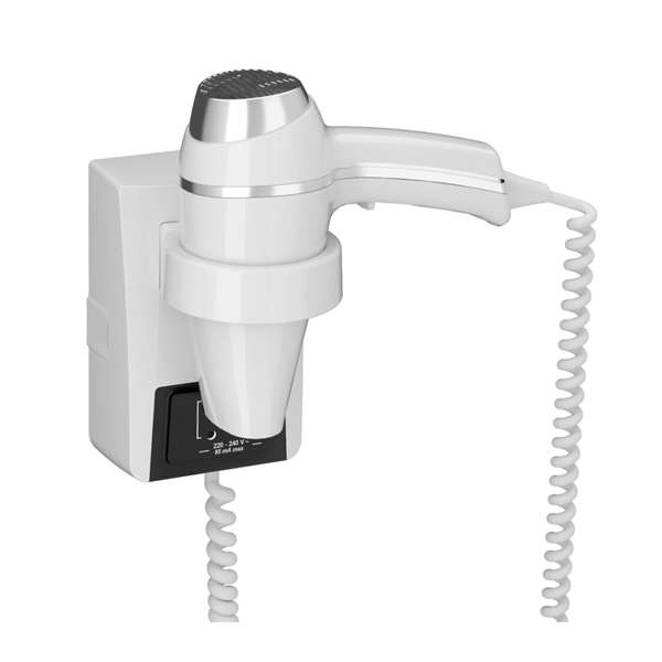 Image de SÈCHE-CHEVEUX CLIPPER BLANC 1400W +SUPPORT PRISE RASOIR MONO