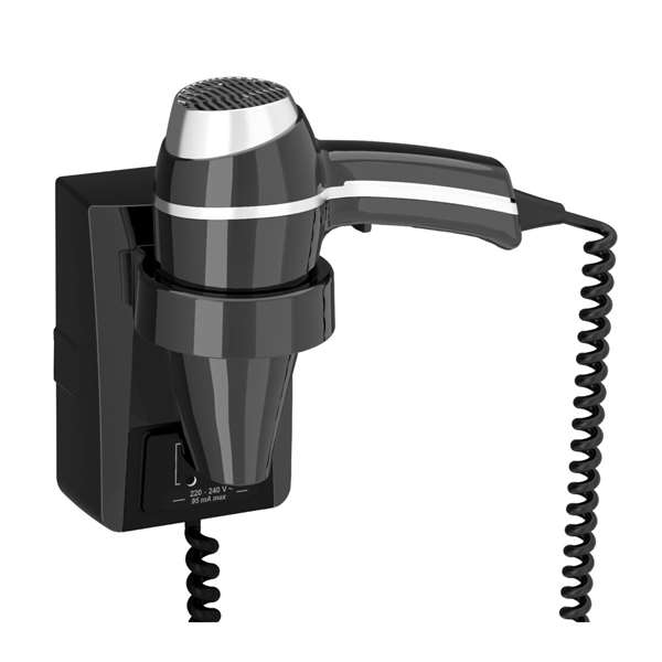 Image de SÈCHE-CHEVEUX CLIPPER NOIR 1400 W+SUPPORT PRISE RASOIR MONO