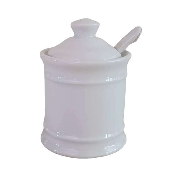 Image de MOUTARDIER AVEC COUVERCLE ET CUILLERE DIAM.63MM