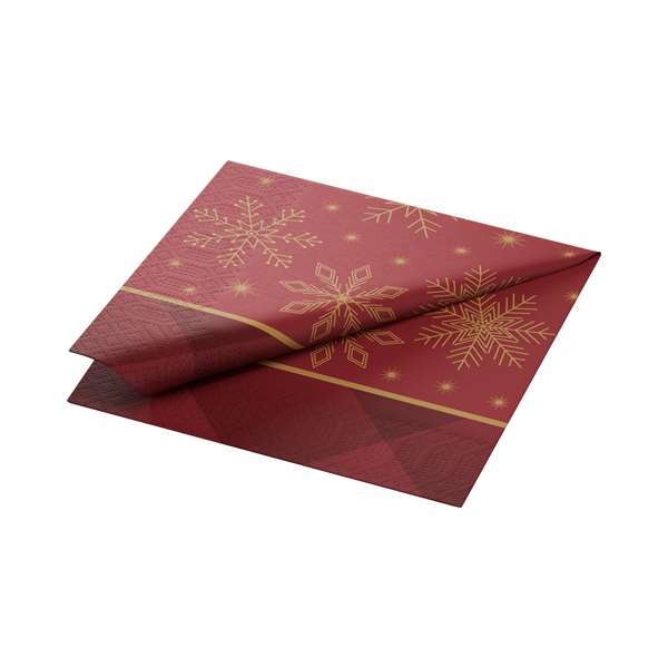 Image de SERVIETTE OUATE RHOMBUS BORDEAUX 3P 33X33CM X500