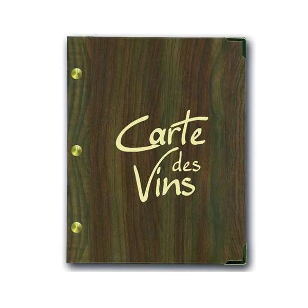 Image de CARTE DES VINS AUTHENTIC IMITATION BOIS FONCE (FTS185X235MM)