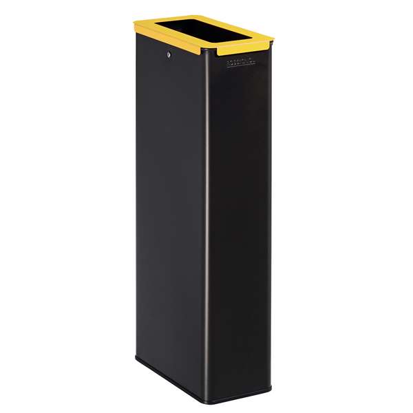 Image de POUBELLE DE  TRI SELECTIF 20L GRIS MANGANESE / JAUNE COLZA