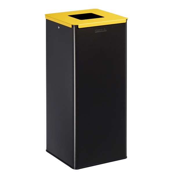 Image de POUBELLE DE TRI SELECTIF 40L -GRIS MANGANESE/JAUNE COLZA