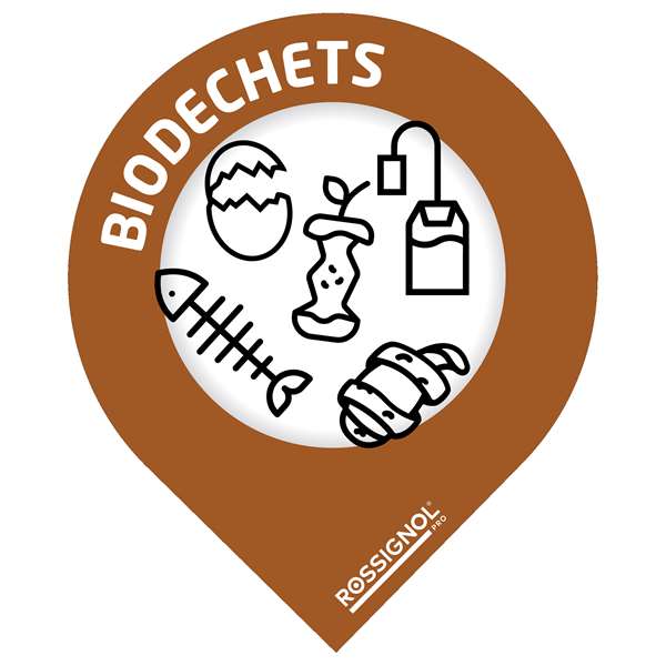 Image de LOT DE 10 STICKERS MARRON 'BIODECHETS'
