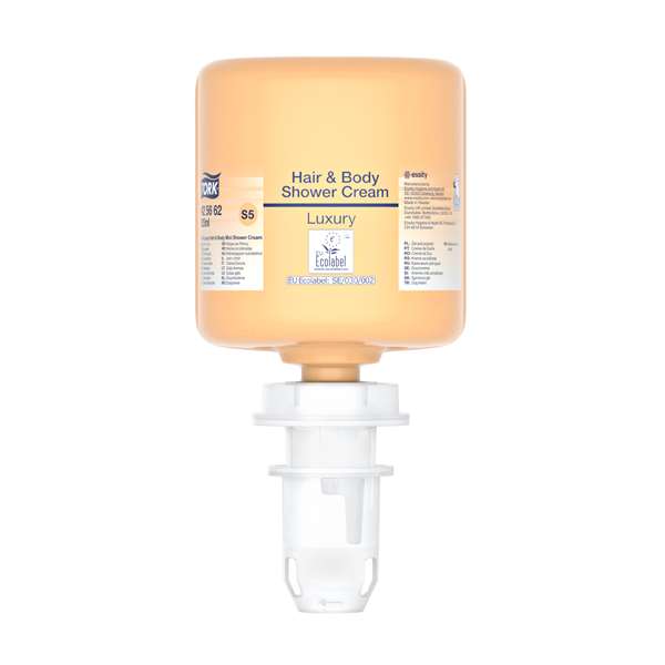 Image de TORK LUXURY CREME DOUCHE CORPS&CHEVEUX ECOLABEL S5 525MLX8