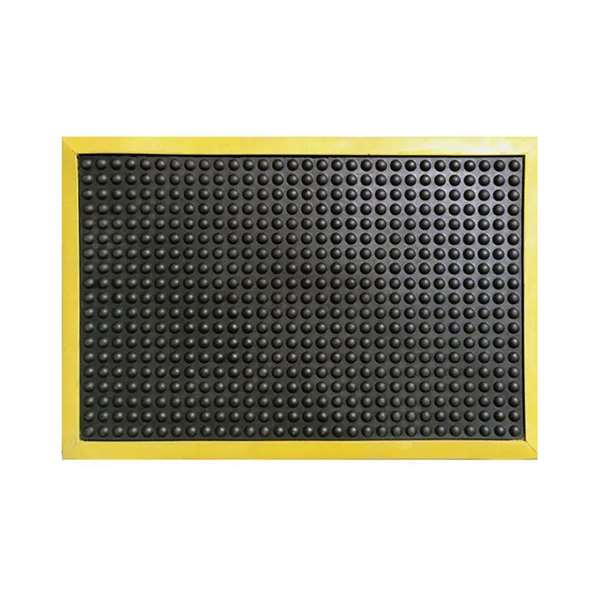 Image de TAPIS ANTIFATIGUE NON CONNECTABLE NOIR/JAUNE 79X71CM