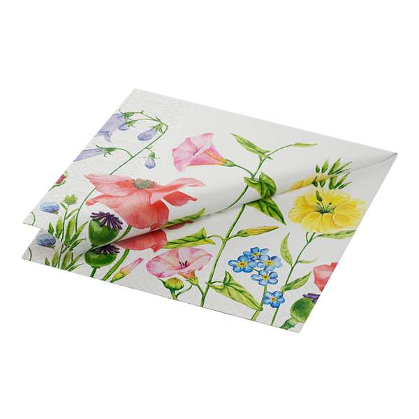 Image de SERVIETTE OUATE FLOWY MEADOW 3P 33X33CM X500