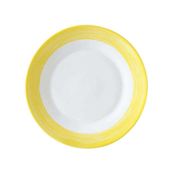 Image de ASSIETTE PLATE BRUSH JAUNE DIAM.195MM