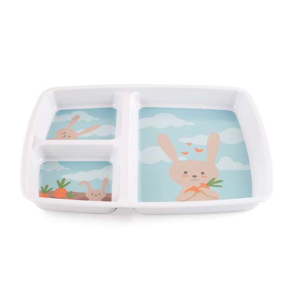 Image de PLATEAU 3 COMPARTIMENTS LAPIN GOURMET (FTS25X21CM)
