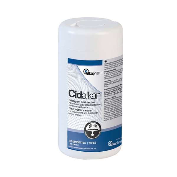 Image de CIDALKAN LINGETTE DETERGENT DESINFECTANT MEDICAL X120