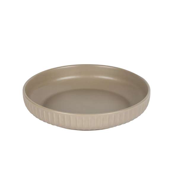 Image de ASSIETTE CREUSE MAAT TAUPE DIAM.205MM