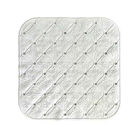 TAPIS DE DOUCHE CAOUTCHOUC  (FTS 53X53CM) BLANC