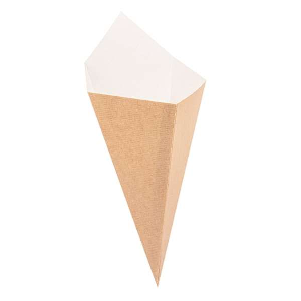 Image de CONE A FRITES CARTON BRUN (FTS157X268MM) 250GRS X1200