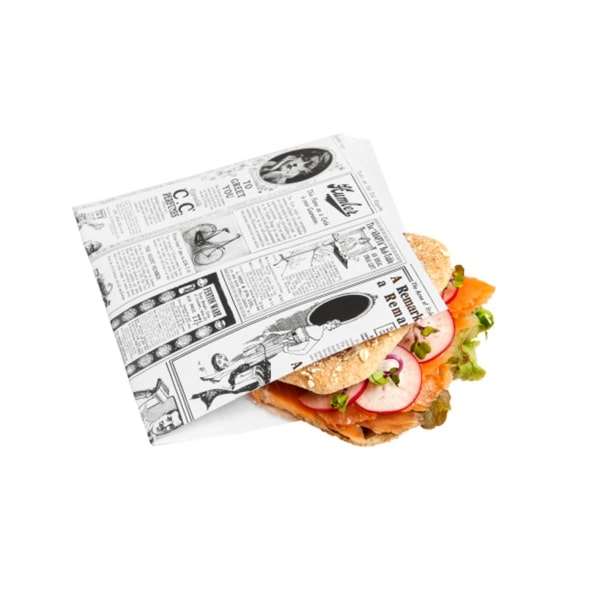 Image de SACHET KRAFT OUVERT 2 COTE FAST FOOD TIMES(FTS13X14CM)X1000