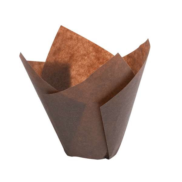 Image de CAISSETTE TULIPCUP PAPIER MARRON (DIAM.50MMH.80MM)160MLX2000