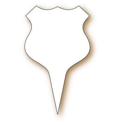 ETIQUETTE NEUTRE ECUSSONS PVC BLANC (FTS4,2X4,5CM) X100