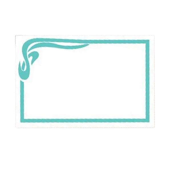 Image de ETIQUETTE NEUTRE PVC LISERE BLEU (FTS6X4CM) X50