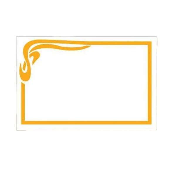 Image de ETIQUETTE NEUTRE PVC LISERE JAUNE (FTS6X4CM) X50