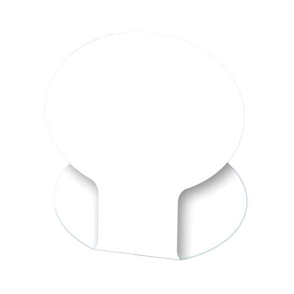 Image de ETIQUETTE PIED PLIE A CHAUD OVALINE BLANC (FTS7X5CM) X10