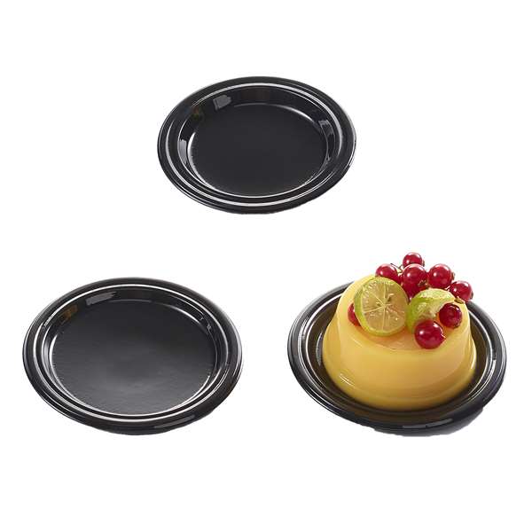 Image de MINI ASSIETTE RONDE PET NOIRE (DIAM.85MM H.7,5MM) X125