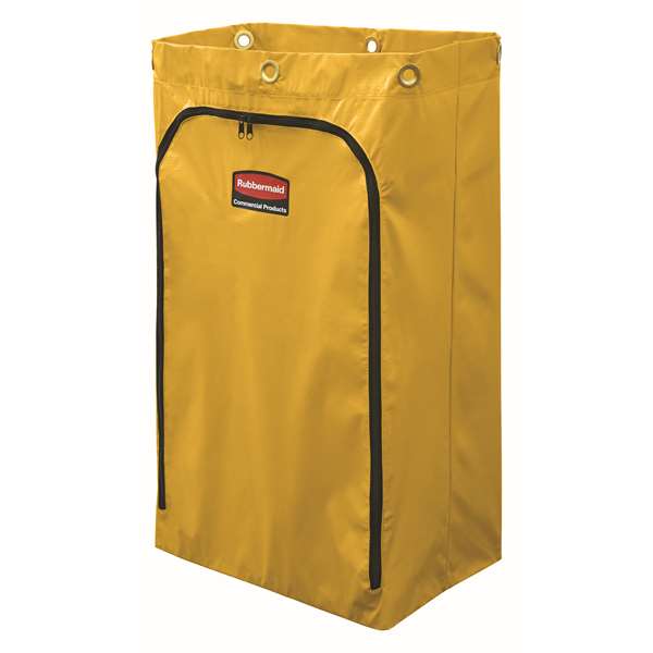 Image de SAC VINYLE JAUNE POUR CHARIOT RUBBERMAID 91L