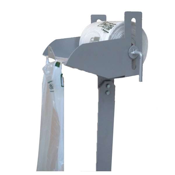 Image de DEVIDOIR METAL GRIS POUR SACS ROULEAUX + PIED + ANTIVOL 16CM