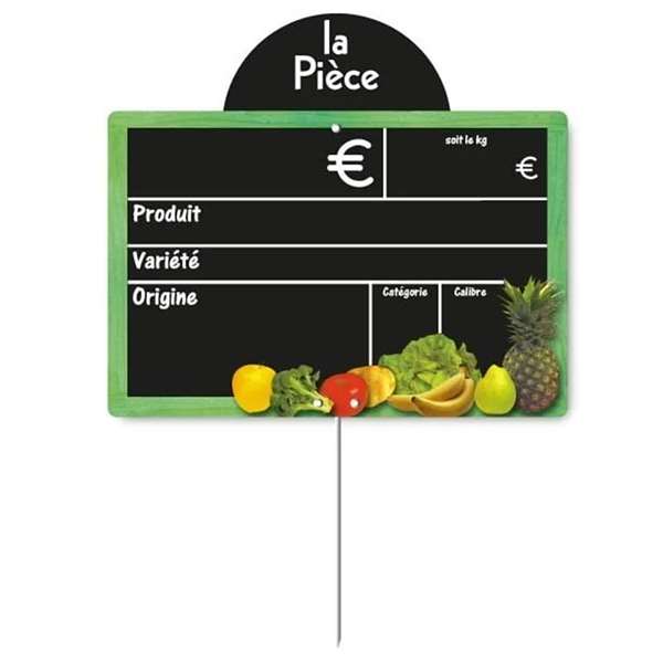 Image de ETIQ 15X20 CUEILLETTE VOCC DISQUE POIDS HT PIQUE INOX X10