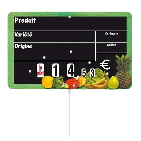 Image de ETIQ 15X23,5 CUEILLETTE VOCC ROULET PIQUE INOX X10